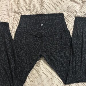 lululemon athletica Black Patterned Leggings